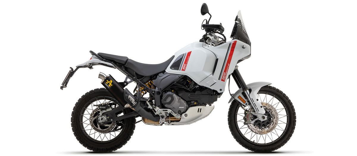 Arrow Indy Race Aluminium "Dark" Slip On with Steel End Cap - Ducati DesertX/DesertX Rally
