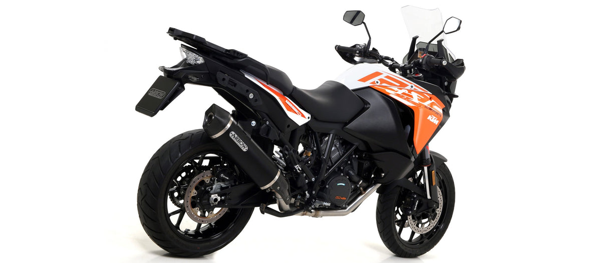 Arrow Maxi Race-Tech Aluminium "Dark" Slip On with Carbon End Cap - KTM 1050 Adventure/1190 Adventure