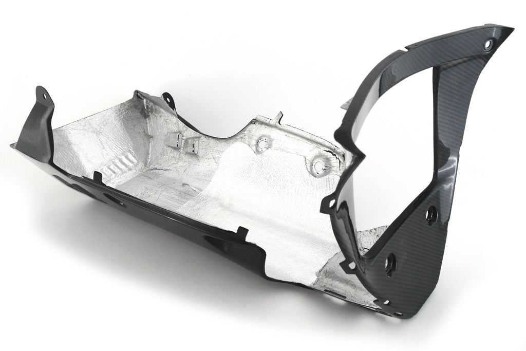 Fullsix Carbon Belly Pan Race - After Market Exhaust Without CAT - Yamaha YZF-R1/R1M