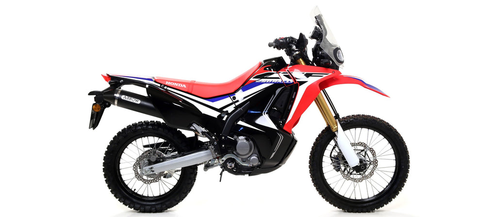 Arrow Thunder Aluminium "Dark" Slip On with Carbon End Cap - Honda CRF250L/CRF300L