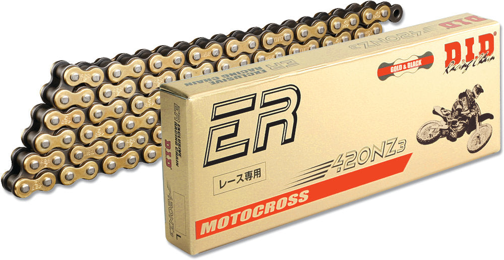 D.I.D. 420 NZ3 Series Non Sealed Lightweight Gold Plated Race Chain
