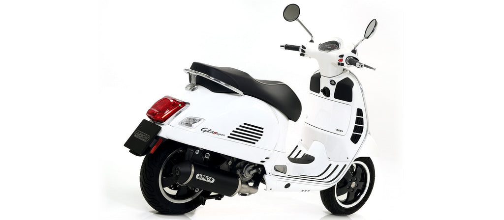 Arrow Urban Aluminium "Dark" Slip On with "Dark" End Cap - Vespa GTS 300