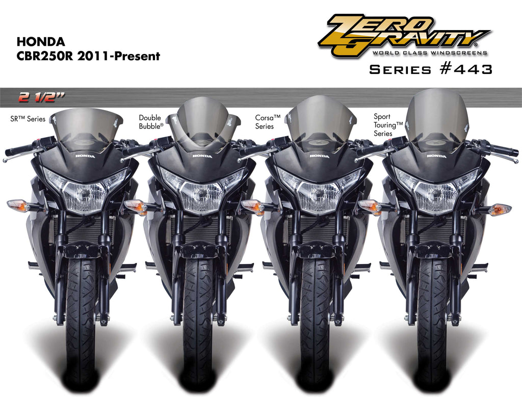 Zero Gravity Windscreen - Honda CBR 250R 11-13