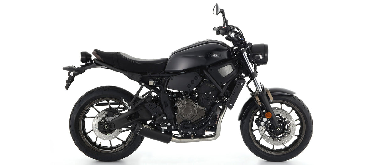 Arrow Rebel Slip On with Aluminium "Dark" End Cap - Yamaha XSR700