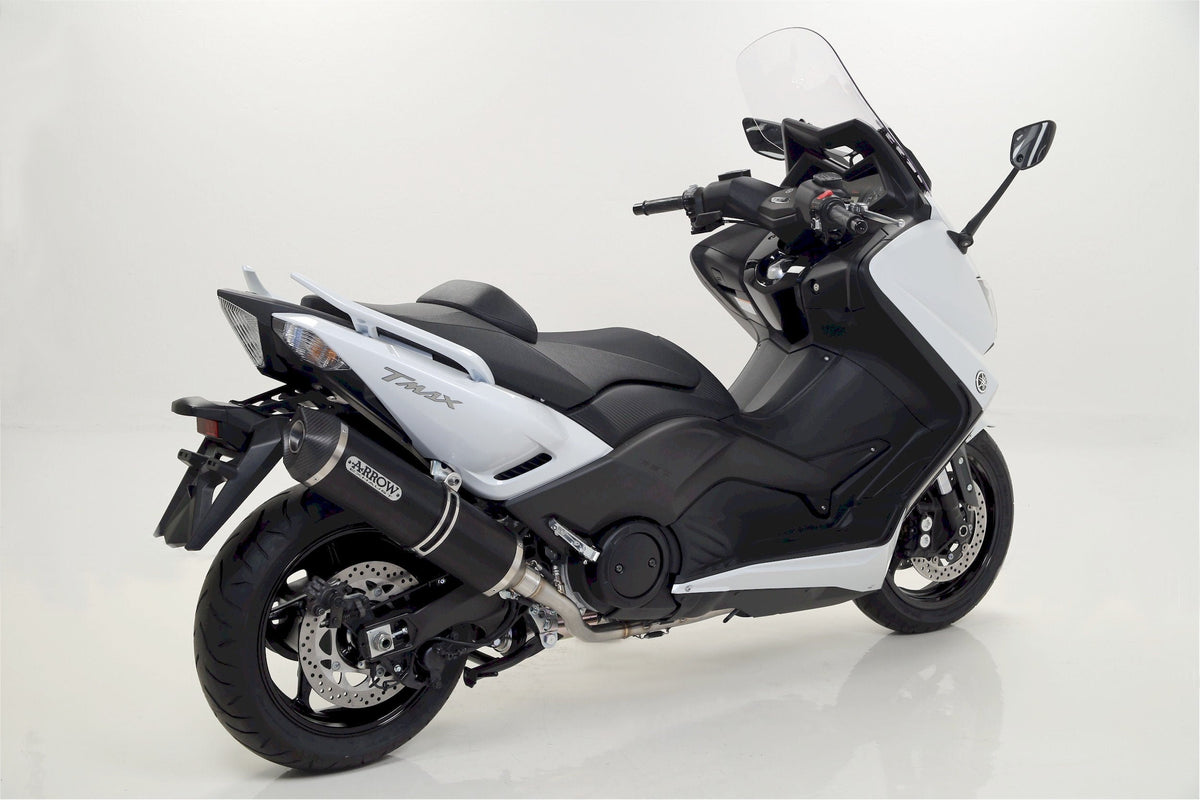 Arrow Race-Tech Aluminium "Dark" Slip On with Carbon End Cap - Yamaha XP500 TMAX
