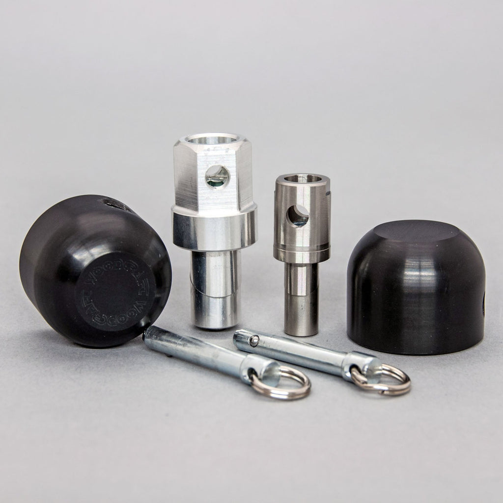 Woodcraft Rear Axle Slider Kit - Yamaha FZ-09 (2014-2018), FJ-09 (2015-2017), XSR900 (2016-2018)
