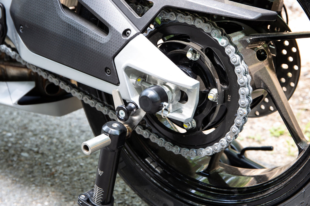 Woodcraft Rear Axle Slider Kit - Aprilia RS 660/RS 457 (2021-2023)