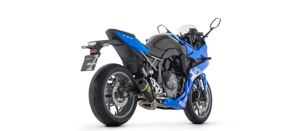 Arrow Works Nichrom "Dark" Racing Full System with Carbon End Cap - Suzuki GSX-8R/GSX-8S