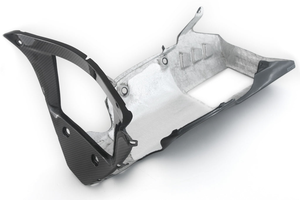 Fullsix Carbon Belly Pan - with OEM Exhaust or Slip-on - Yamaha YZF-R1/R1M