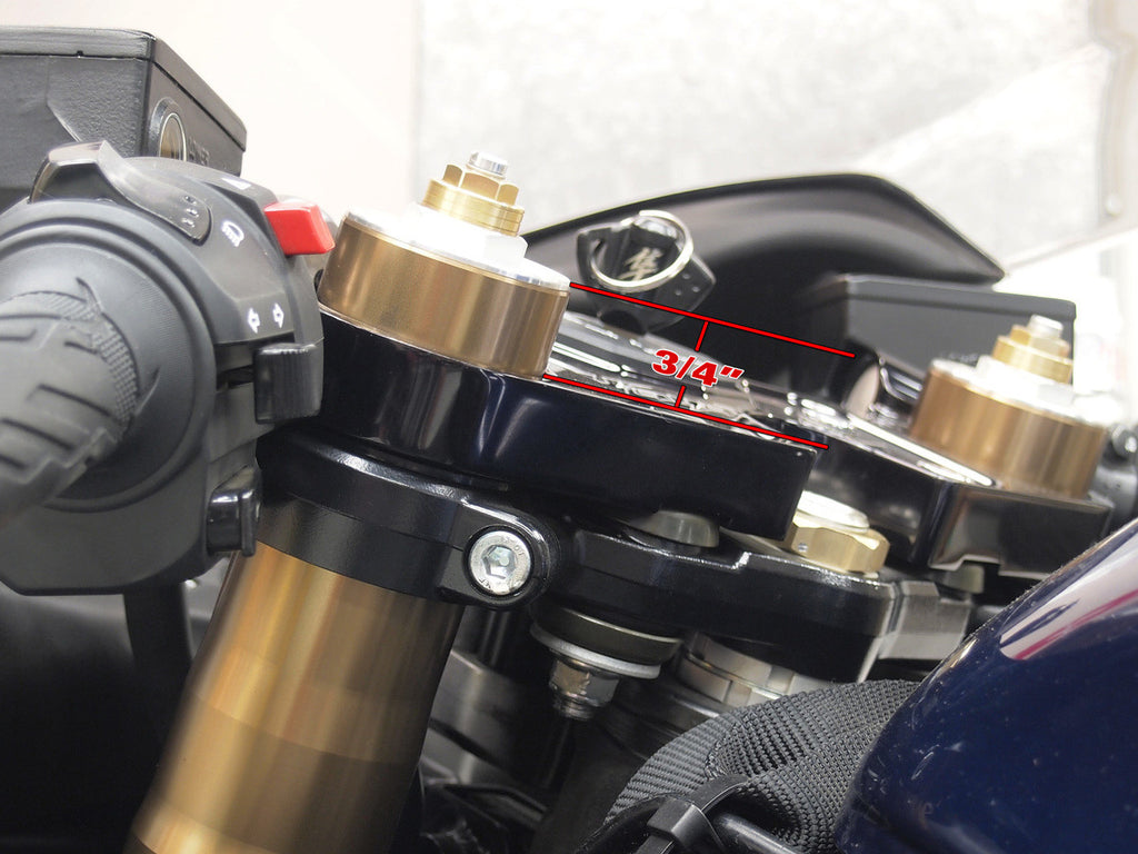 Brock's Performance Billet Triple Tree Clamp Black Hayabusa (99-07)
