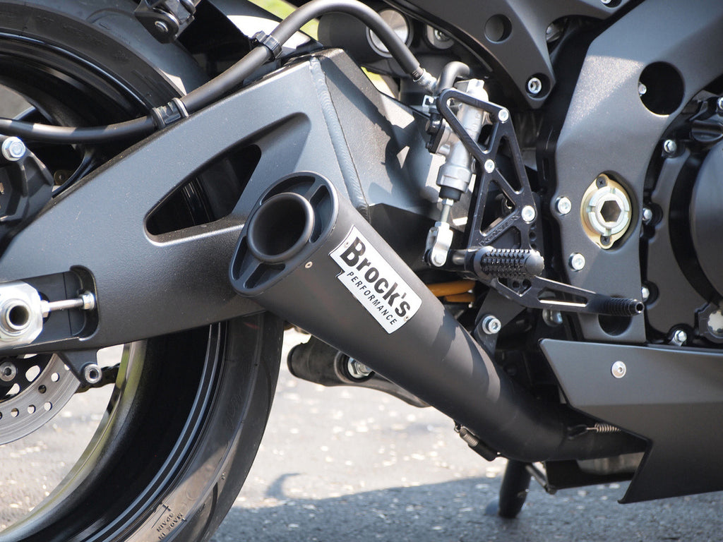 Brock's Performance Alien Head Full System Black 14" Muffler GSX-R1000 (07-08)