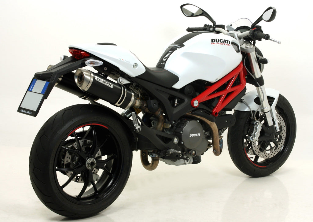 Arrow Thunder Approved Aluminium "Dark" Slip Ons (Right and Left) - Ducati Monster 696/Monster 796