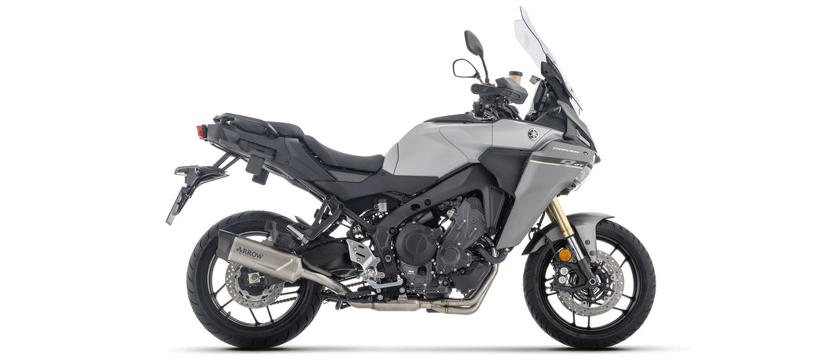 Arrow Homologated Full System with Indy Race EVO Titanium Slip On - Yamaha Tracer 9
