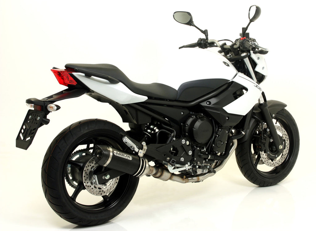 Arrow Street Thunder Aluminium "Dark" Slip On with Carbon End Cap - Yamaha XJ6 Diversion