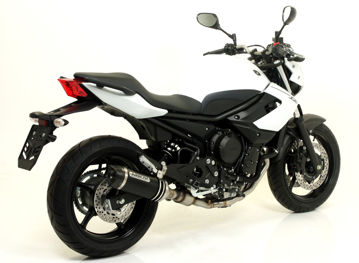 Arrow Street Thunder Aluminium "Dark" Slip On with Carbon End Cap - Yamaha XJ6 Diversion