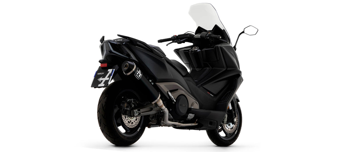 Arrow Urban Aluminium "Dark" Slip On with "Dark" End Cap - Kymco AK550/AK 550i ABS
