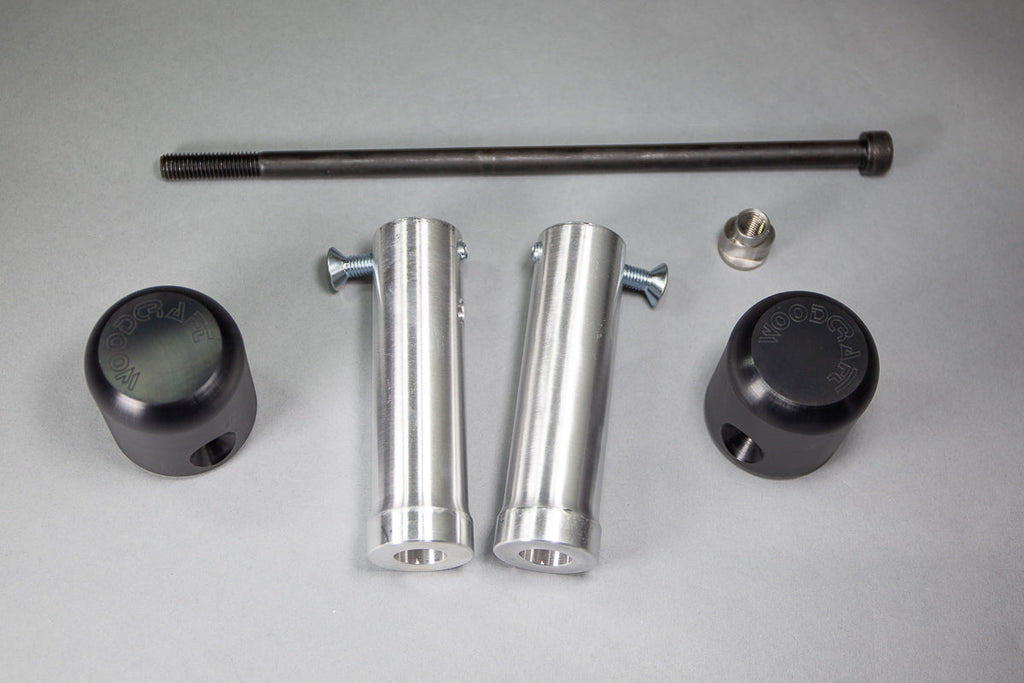 Woodcraft 2013-17 Kawasaki Ninja 300 Under Bodywork Frame Slider Kit with pucks