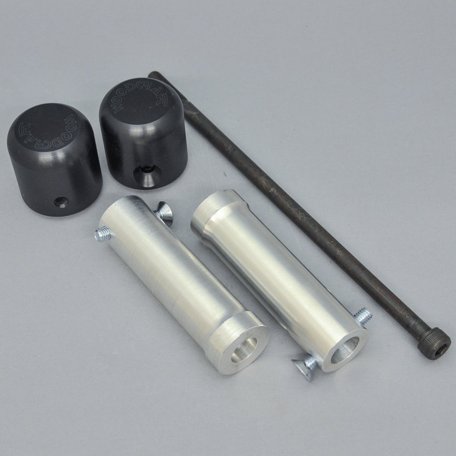 Woodcraft 2013-17 Kawasaki Ninja 300 Under Bodywork Frame Slider Kit with pucks