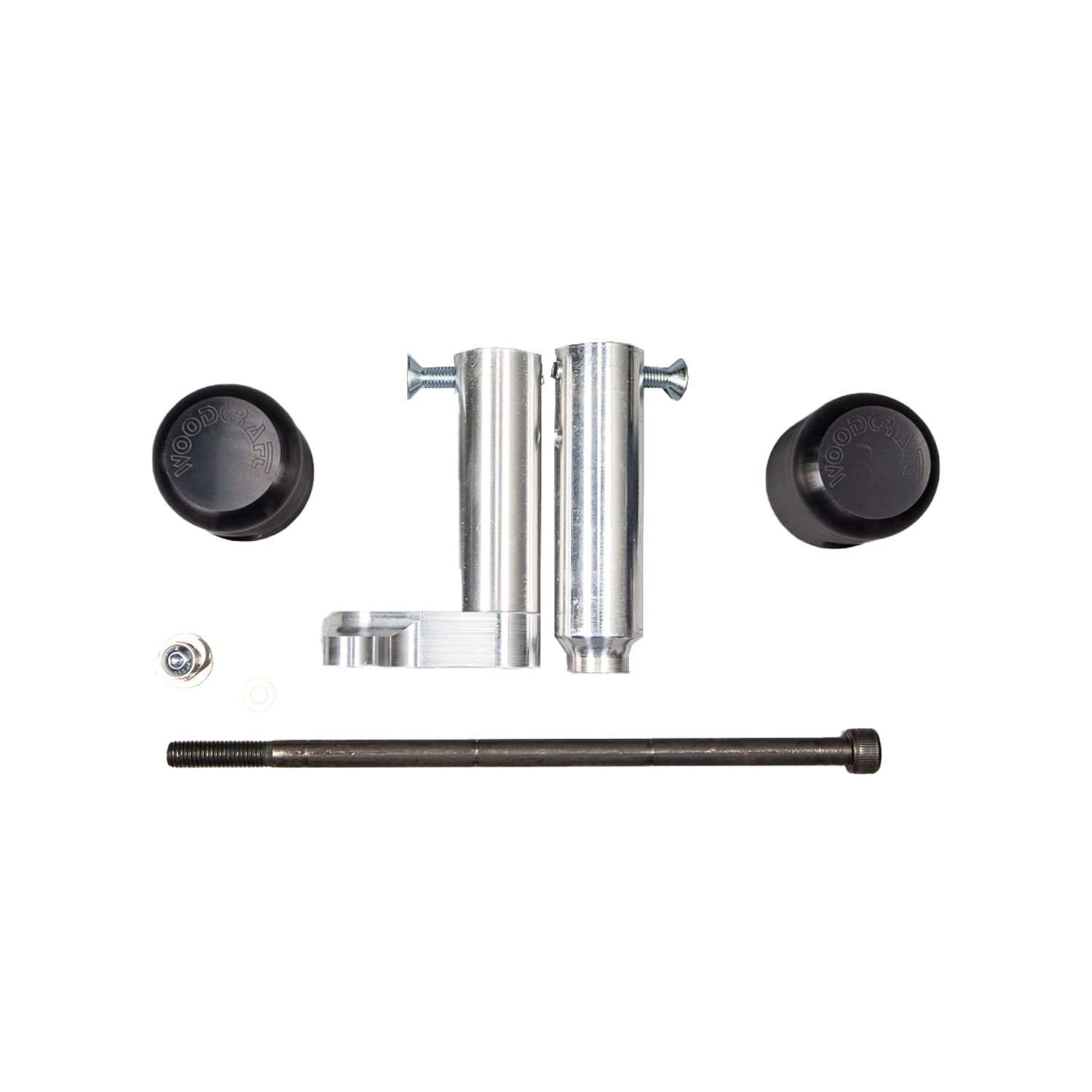 Woodcraft 2008-12 Kawasaki EX250 Under Bodywork Frame Slider Kit with pucks