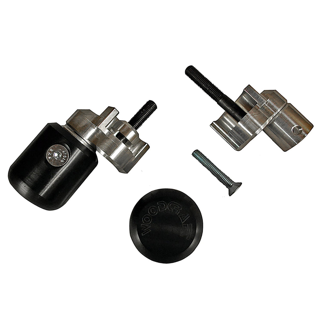 Woodcraft 2009-12 Kawasaki ZX6R Frame Slider Kit with pucks (Street Use Only)