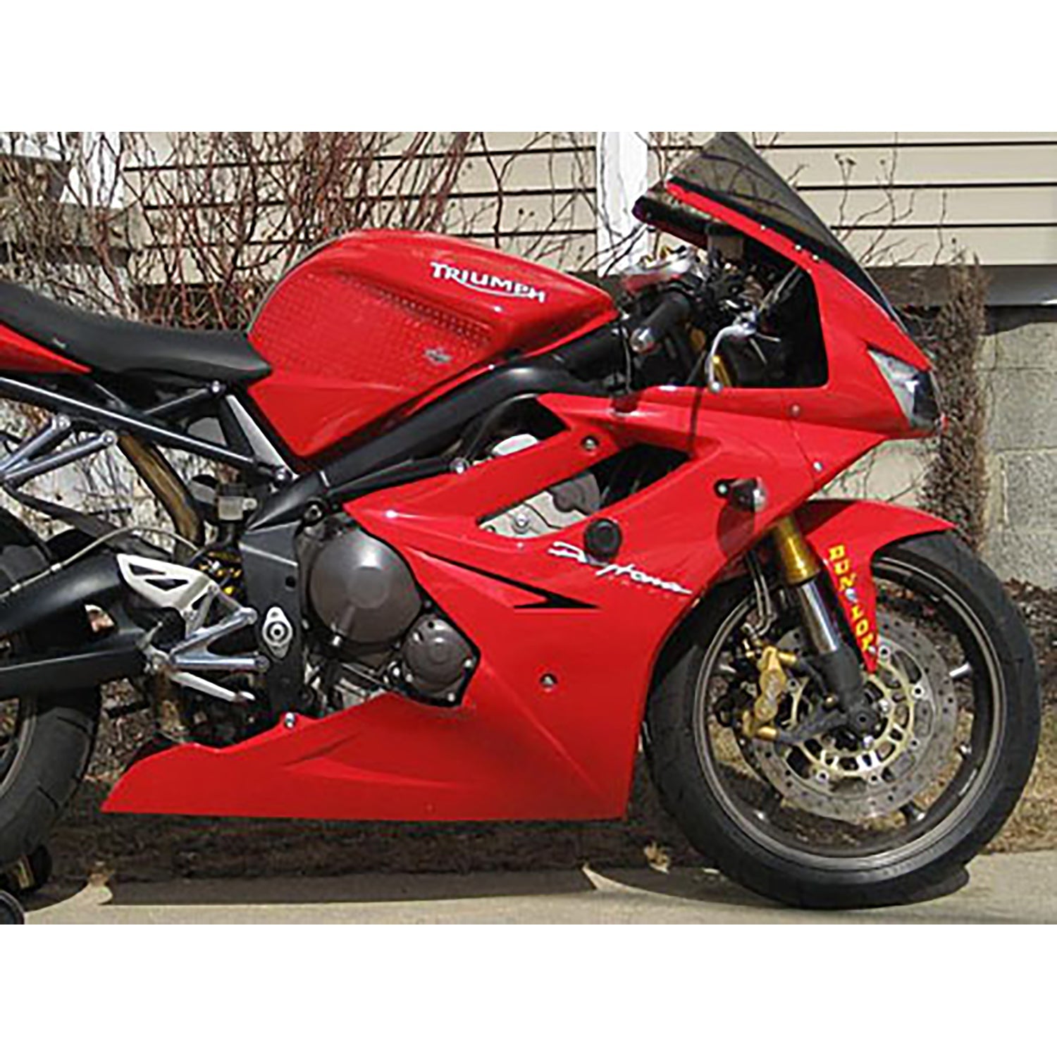 Woodcraft 2006-12 Triumph Daytona 675, 2007-12 Street Triple Frame Slider Kit with pucks