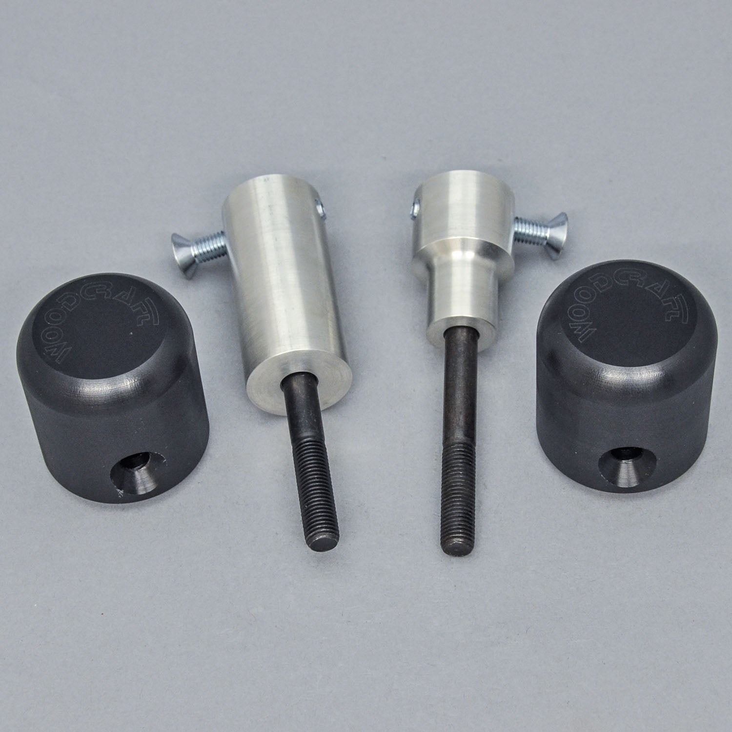 Woodcraft 2013-17 Triumph 675, 2013-16 Street Triple Under Body Frame Slider Kit w/ 1099 Pucks