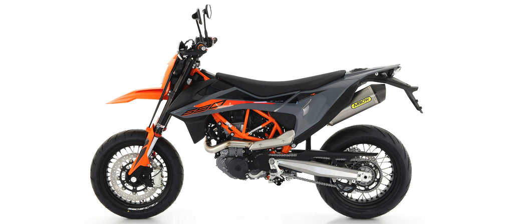 Arrow Race-Tech Titanium Slip On with Carbon End Cap - Gas Gas ES 700 / KTM 690 SMC-R/690 Enduro R