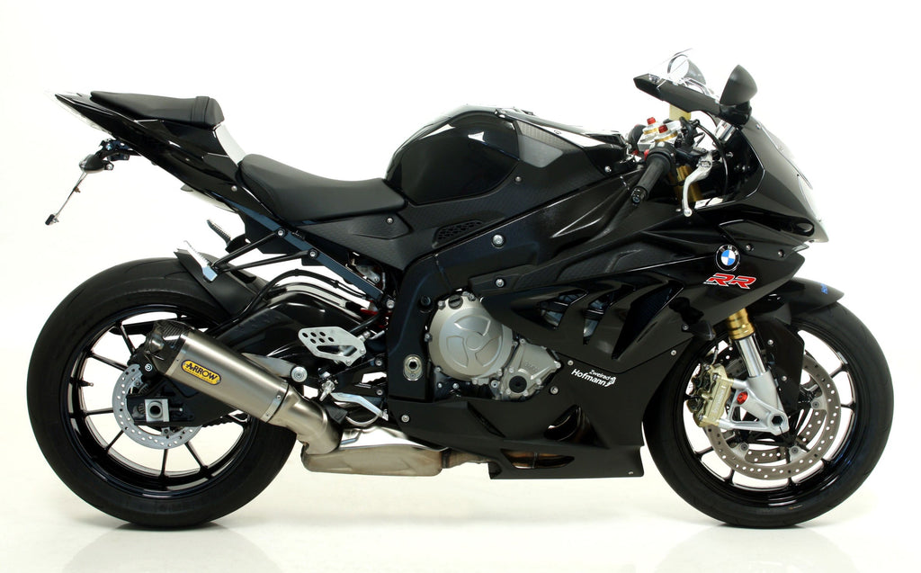 Arrow Works Titanium Approved Slip On with Carbon End Cap for Stock Headers - BMW S1000R/S1000RR