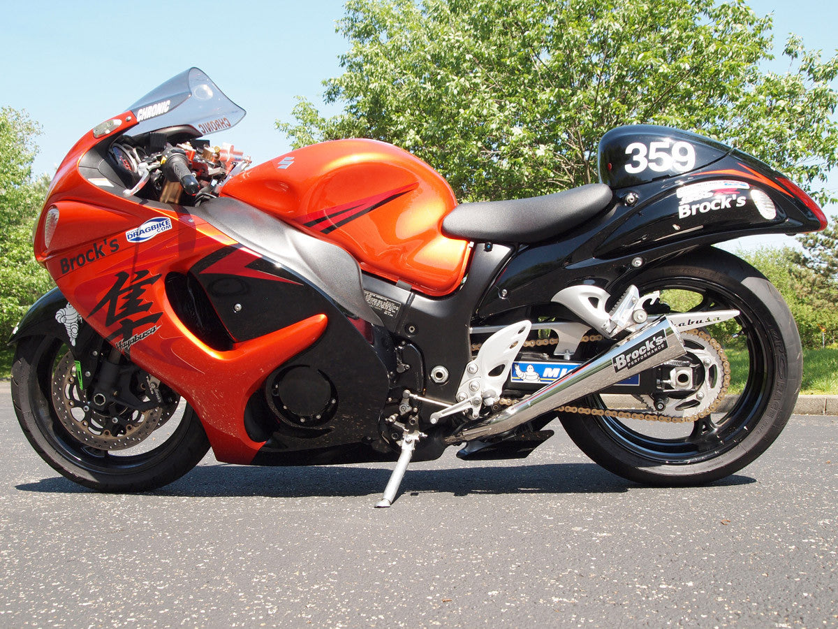Brock's Performance Dual ShortMeg Slip-On System Suzuki Hayabusa (08-20)
