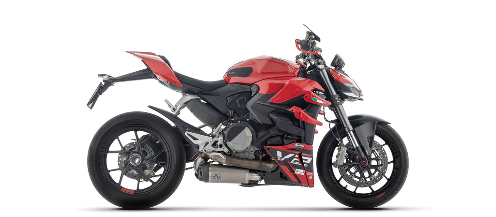 Arrow Titanium Works Slip Ons (Right and Left) with Carbon End Cap - Ducati Panigale V2/Streetfighter V2