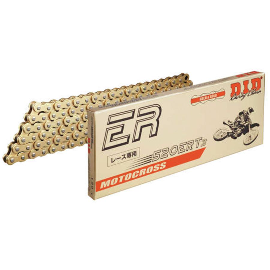 D.I.D. 520 ERT3 Series Gold Plated Non O-Ring Off-Road Race Chain