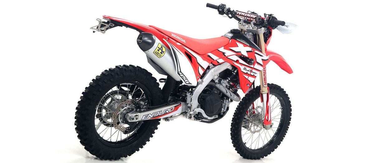 Arrow Race-Tech Aluminium Slip On with Carbon End Cap - Honda CRF450L