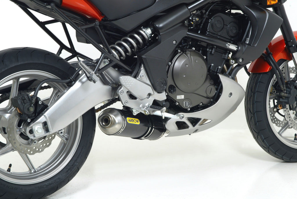 Arrow Maxi Race-Tech Approved Aluminium "Dark" Slip On - Kawasaki ER-6N/Versys 650