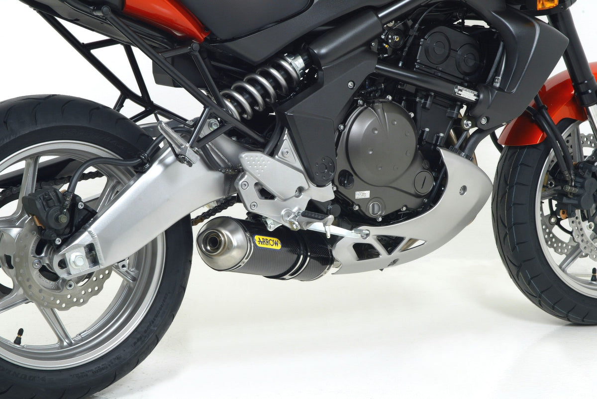 Arrow Maxi Race-Tech Approved Aluminium "Dark" Slip On - Kawasaki ER-6N/Versys 650