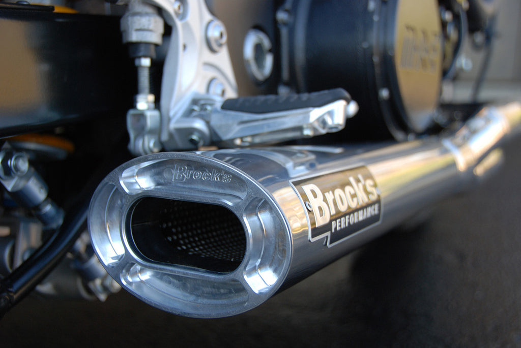 Brock's Performance TiWinder Polished Full System w/ 18" Muffler Street Baffle Suzuki Hayabusa (99-26)