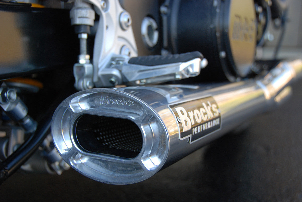 Brock's Performance TiWinder Polished Full System w/ 18" Muffler Street Baffle Suzuki Hayabusa (99-26)
