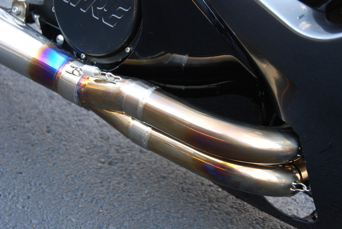 Brock's Performance TiWinder Polished Full System w/ 18" Muffler Street Baffle Suzuki Hayabusa (99-26)