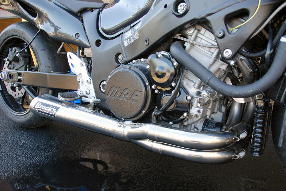 Brock's Performance TiWinder Polished Full System w/ 18" Muffler Street Baffle Suzuki Hayabusa (99-26)