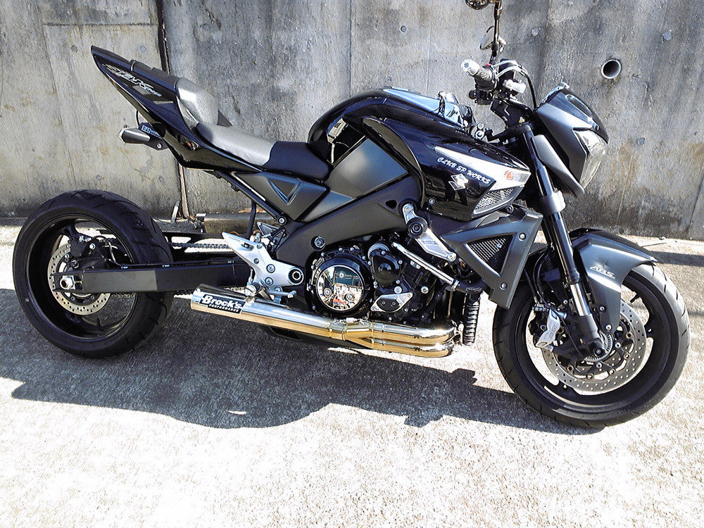 Brock's Performance TiWinder Polished Full System w/ 18" Muffler Street Baffle B-King (08-11)