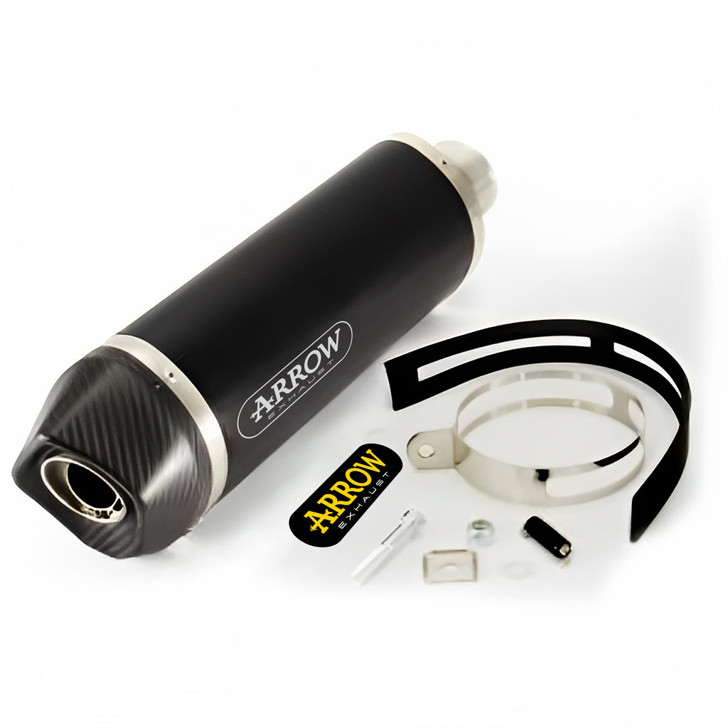 Arrow Race-Tech Aluminium Dark Slip On with Carbon End Cap