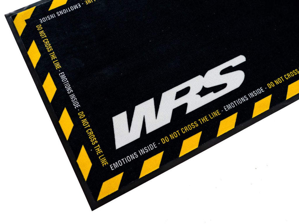 WRS Original WRS Rectangular Motorcycle Carpet With Logo And Yellow Line
