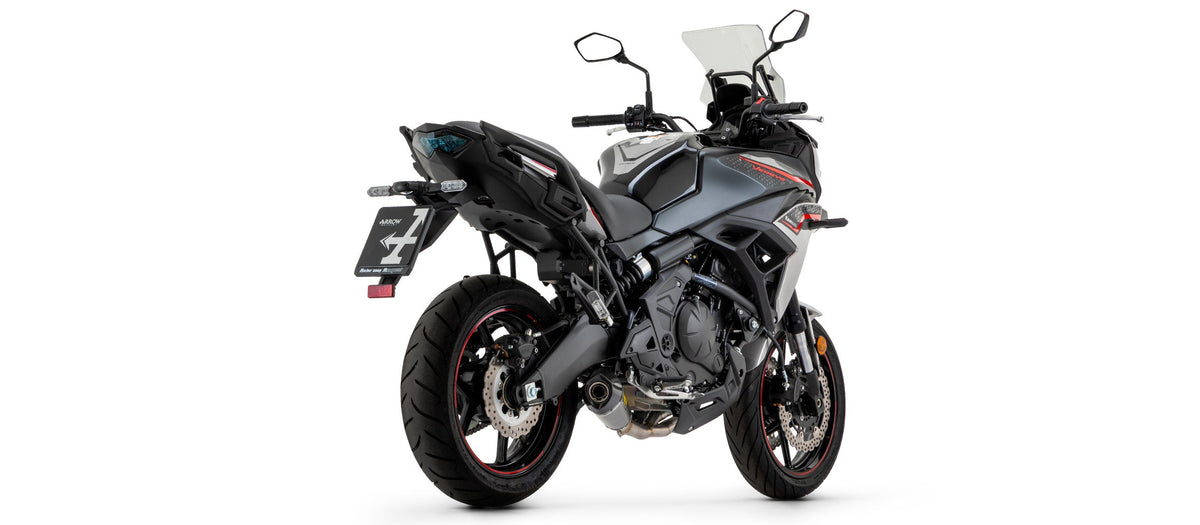 Arrow X-Kone "Dark" Slip On - Kawasaki Z650/Versys 650