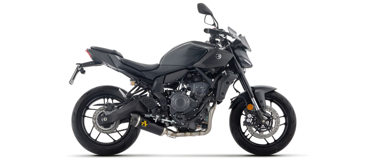 Arrow Full System Racing with Thunder Aluminium "Dark" Slip Ons - Yamaha MT-07
