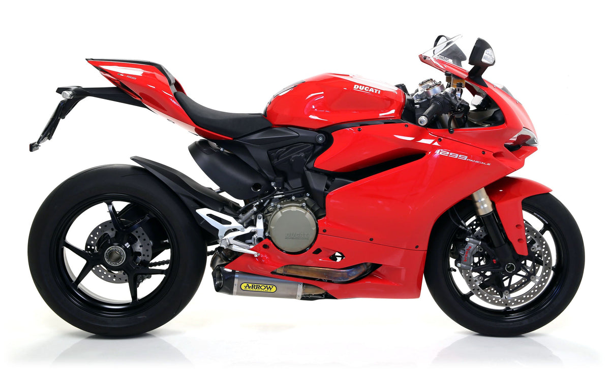 Arrow Titanium Works Slip Ons (Right and Left) with Carbon End Cap - Ducati 1299 Panigale/1299 Panigale S