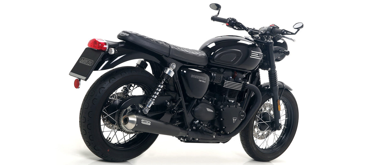 Arrow Nichrom "Dark" Pro-Racing Slip Ons (Right & Left) - Triumph Bonneville/Bonneville T100