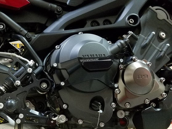 Woodcraft 2014-20 Yamaha FZ09/FJ09/XSR900 RHS Clutch Cover Protector w/ Skid Pad