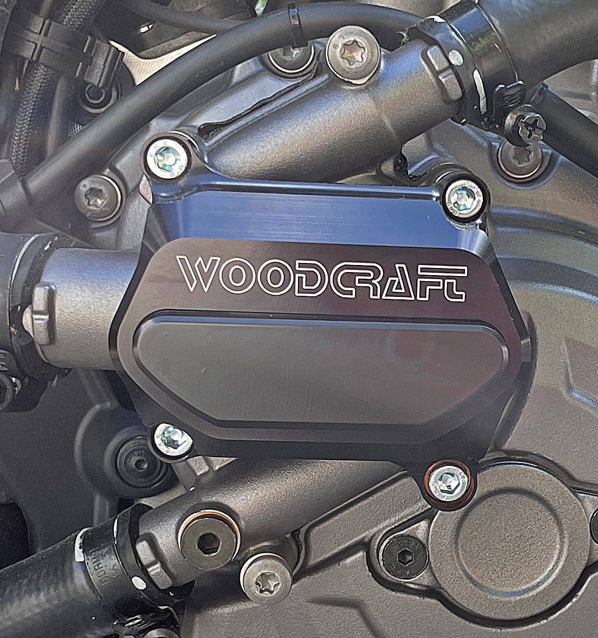 Woodcraft Ducati Monster LHS Water Pump Cover Protector w/ Skid Plate