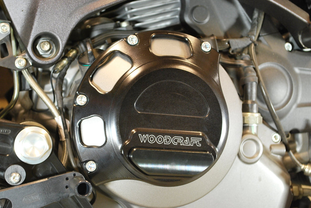 Woodcraft Ducati Wet Clutch RHS Clutch Cover Protector w/ Skid Pad
