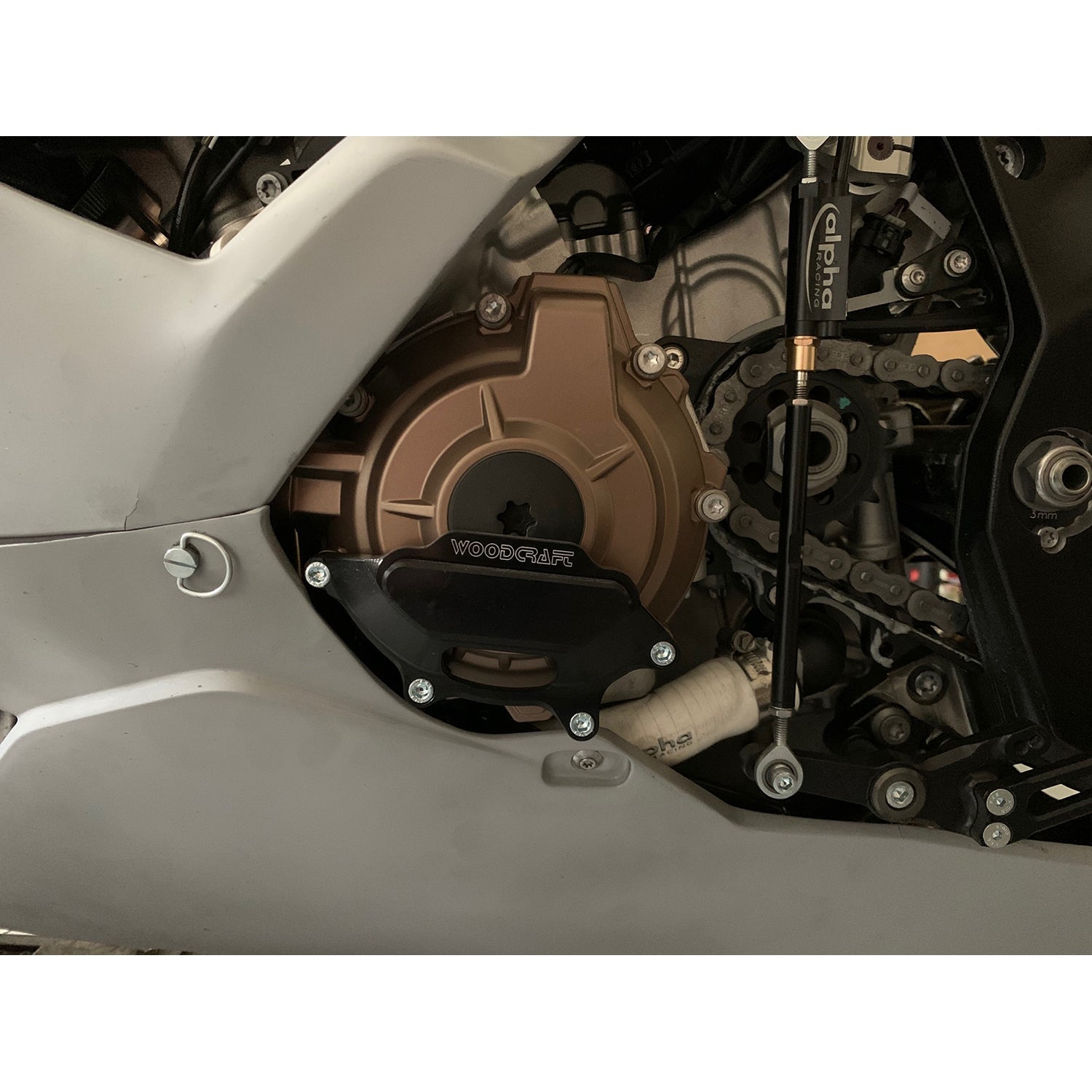 Woodcraft BMW S1000RR Stator Cover Protector w/ Skid Plate