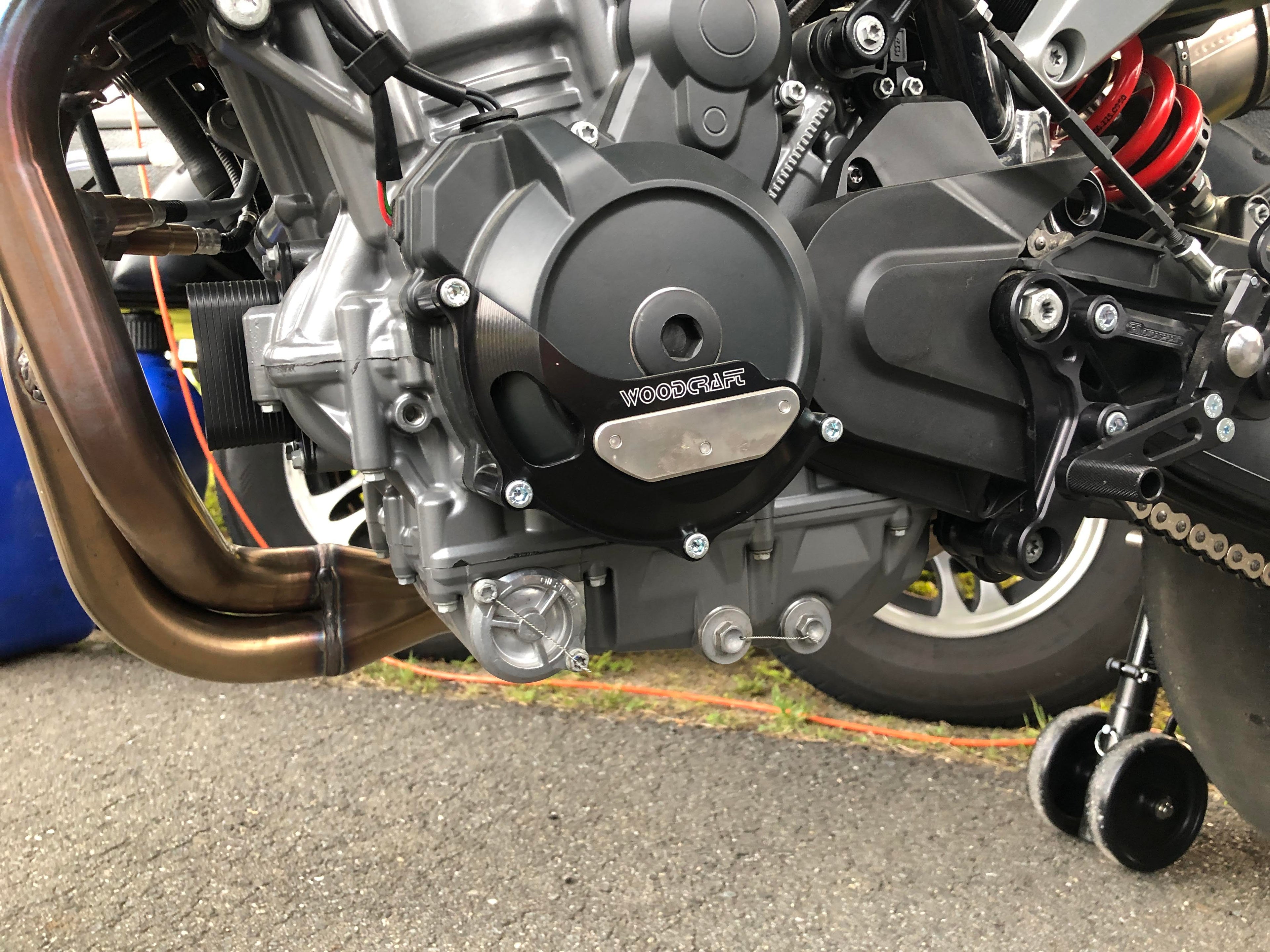 Woodcraft KTM Duke 790, Duke 890 LHS Stator Cover Protector w/ Skid Pad